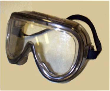 Goggles Protects eyes and area around the eyes from