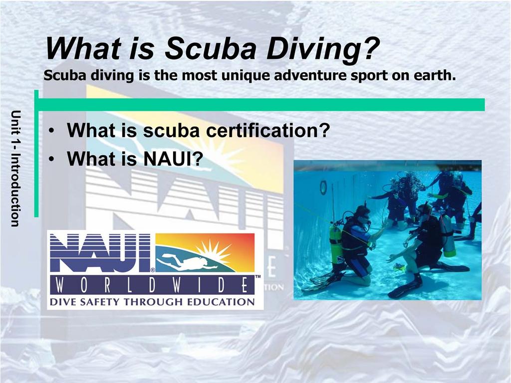What is Scuba Diving? You might already know that the word scuba stands for Self Contained Underwater Breathing Apparatus.