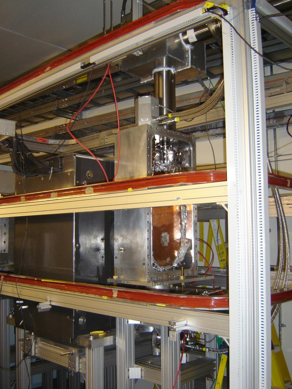 Design and Safety Document of the NPDGamma Liquid Hydrogen Target 43 Fig. 19. The target cryostat installed on the beam line. The neutron beam is coming from the left.