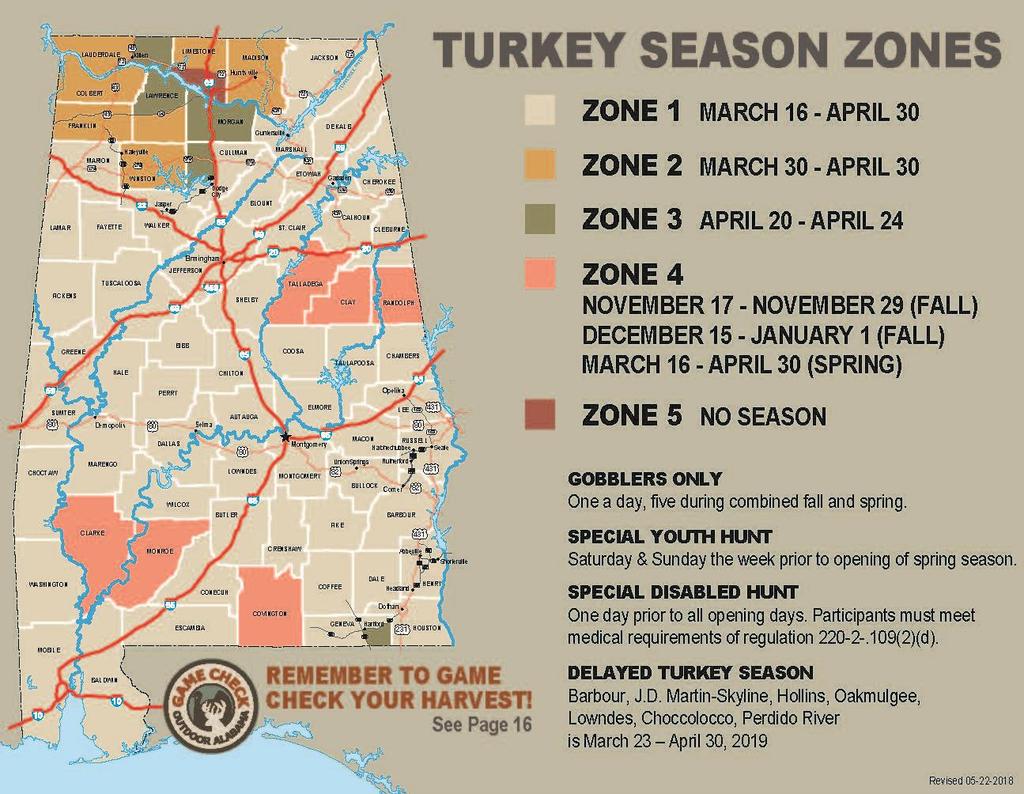 D R A F T MOURNING and WHITE-WINGED DOVE: Shooting on opening day in each zone starts at 12:00 noon until Sunset. NORTH ZONE: All counties except those listed below in south zone.