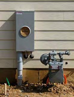 natural gas leak in an outdoor residential meter, measurements of methane concentrations around regulators and gas meters with