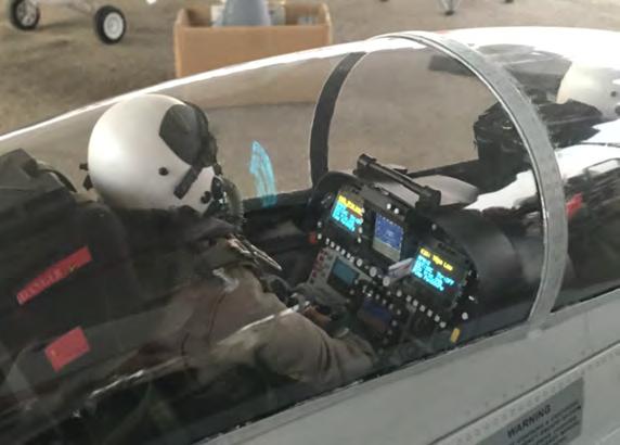 The F-18 has working displays inside the