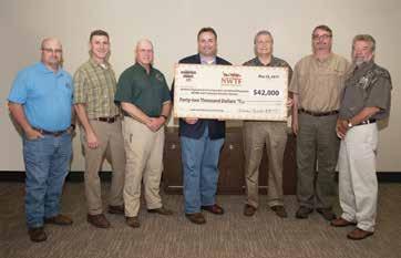 NWTF HUNTING HERITAGE SUPER FUND AND TAG FUND 2017 Billy Pope Left to right: Andrew Nix, WFF Forest Management Coordinator; Keith Gauldin, WFF Wildlife Chief; Steve Barnett, WFF Wild Turkey Project