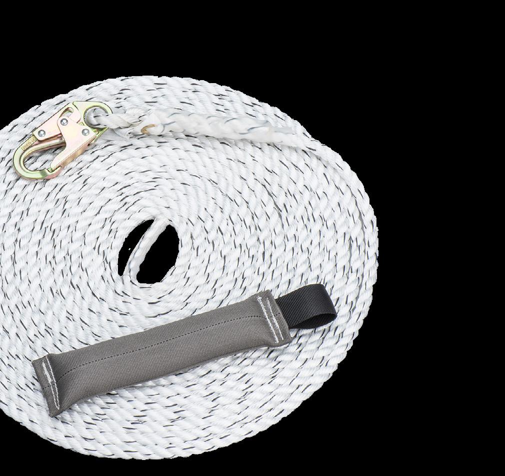 ROPE GRABS & LIFELINES PART # COMPONENT LENGTH TERMINATIONS L12005 1 Zinc-plated Steel Snap Hook L12015 50 ft. (15.2 m.) 2 Zinc-plated Steel Snap Hooks L12235 1 Thimble, No Snap Hooks L12075 5/8 in.