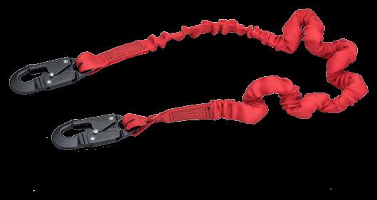 Y55316 Y55306 STRETCH Y-LANYARD Internal shock-absorbing, 100% tie-off lanyard, workign length stretches up to 6 ft. (1.