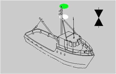 INLAND Lights and Shapes RULE 26 Fishing Vessels (a) A vessel engaged in fishing, whether underway or at anchor, shall exhibit only the lights and shapes prescribed in this Rule.
