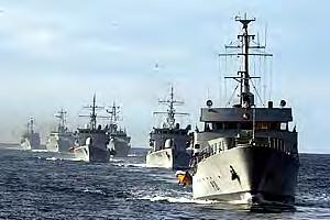 Limitations of vessels A convoy of warships are