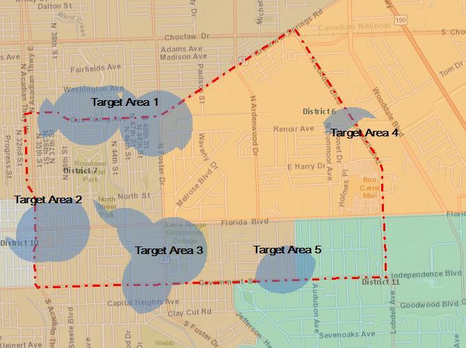 2.6 Council Districts Figure 15 identifies how the target areas align with the City-Parish Metro Council Districts.