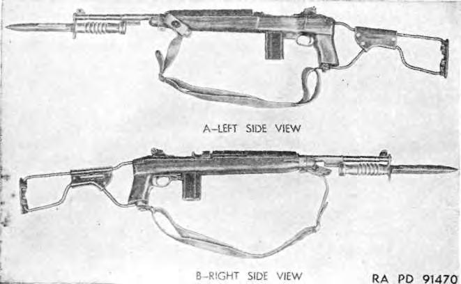 Figure 1. Carbine, cal..30 Ml. b. CARBINE, CAL..30, M1A1 (fig. 2).