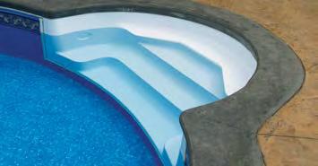 Something NEW and EXCITING Spill-Over Tanning Ledges If you like being on the cutting edge of things, how about adding our newest addition, the fiberglass