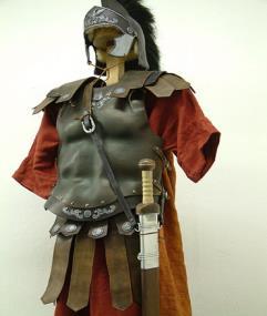 A soldiers uniform Roman soldiers wore a linen undergarment. Over this they wore a short-sleeved, knee-length woollen tunic.