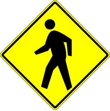 CROSSING TREATMENT ELEMENTS: SIGNS & HARDSCAPE PEDESTRIAN INFRASTRUCTURE Pedestrian Warning Series (W11-2) School Warning Series (S1-1) A