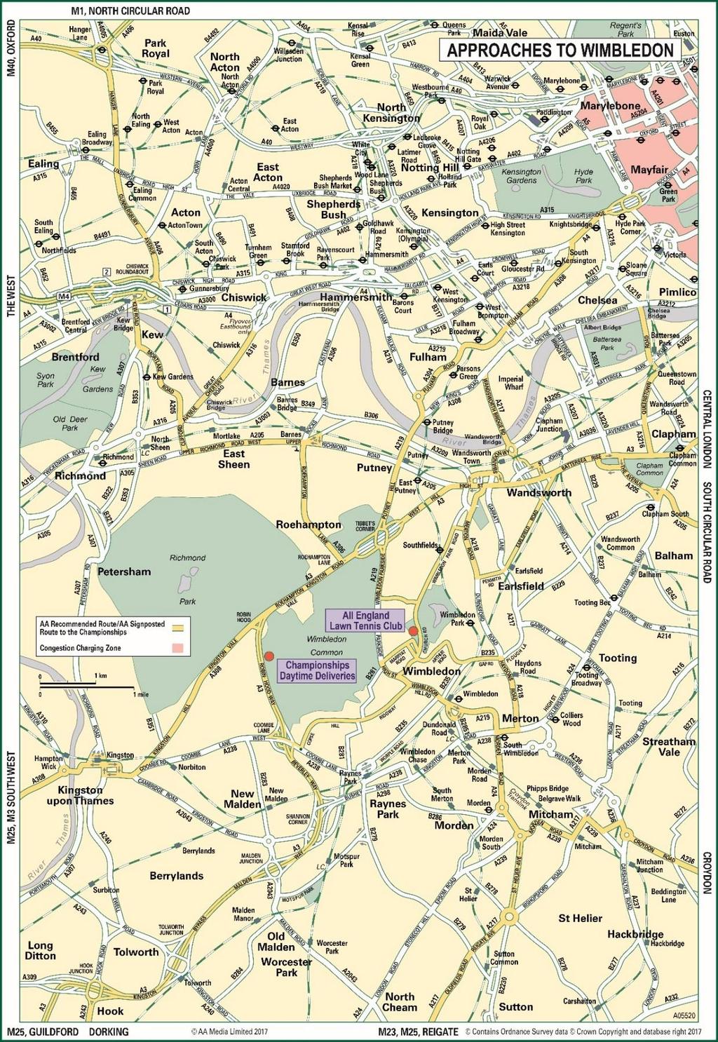 E MAPS OF WIMBLEDON Please find enclosed maps