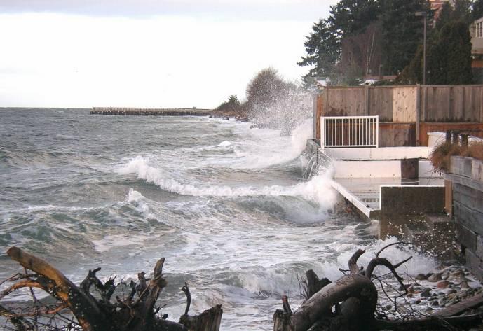 Although West Vancouver has a high-relief rocky shoreline and is therefore less vulnerable than low-lying, subsiding regions, it is still at risk.