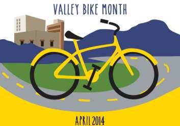 April is Valley Bike Month Events around the valley Prizes at ShareTheRide.com ANY cycling counts!