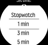 Sa unang pagpasok mo sa display, ipapakita nito ang stopwatch. Pagkatapos noon, naaalala nito kung ano ang huli mong ginamit, stopwatch o countdown timer.