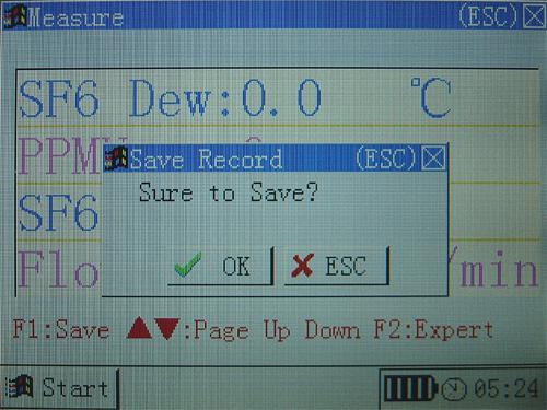 If it is sure to save the record, press OK to enter the