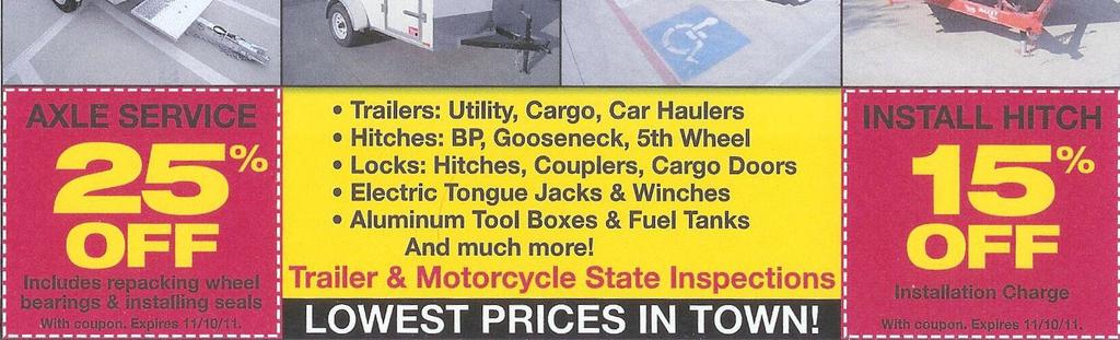 Plus Texas Trailer Man offers full service, parts and accessories for trailers and the vehicles that pull them. We sell only top quality trailers at the best possible price.