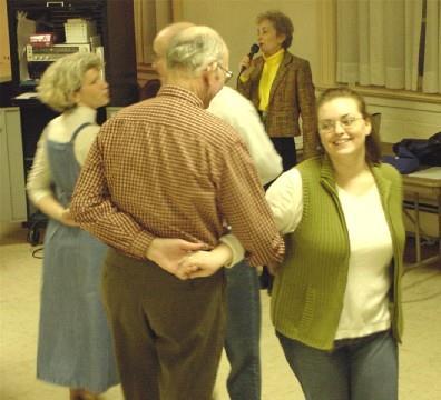 Dance Terms Allemande: Stand side by side with partner, right shoulders together, right arm extended, left arm behind back. Cross right arm inside partner s arm, right hand holding partner s left.