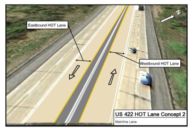 The construction cost to include these ramps would be $40 - $50M, which would be in addition to the US 422 widening.
