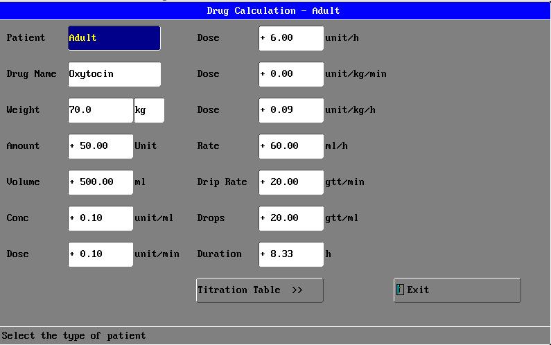 CALCULATION INTRODUCTION DRUG CALCULATION HEMODYNAMIC CALCULATION INTRODUCTION The calculation feature is available with your Patient Monitor.