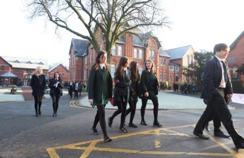 The School does have a large catchment area beyond walkable distance but as it is situated in a suburban residential area there are still many who walk to School.