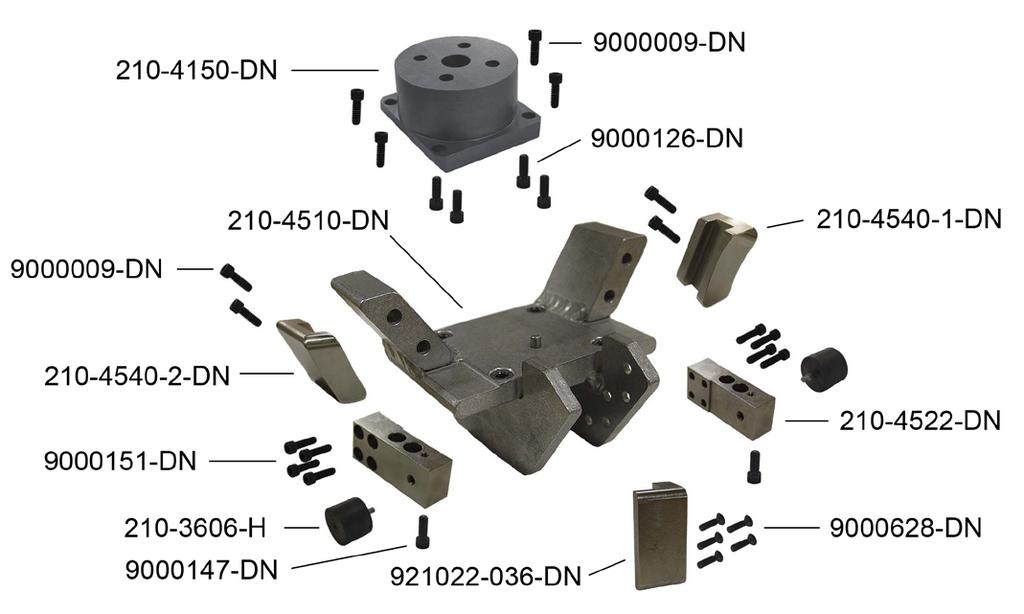 Torso Assembly Harmonized (Con t) 210-3000-H Upper/ Lower Torso Assembly, H3-3YO (Con t) 1 210-4150-DN Lumbar Load Cell Structural Replacement 1 9000009-DN Screw, SHCS 1/4-20 X 3/4 8 9000126-DN
