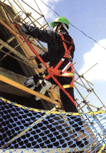 Catch platforms and safety nets are temporary structures installed below a work area to catch a person if they fall or catch falling objects.