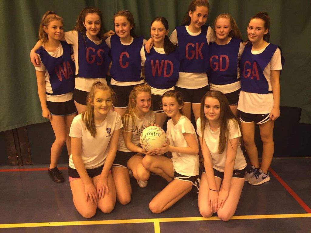 Meanwhile the S2 netball team (above) sit top of the Perth & Kinross League after playing 5 fixtures to date.