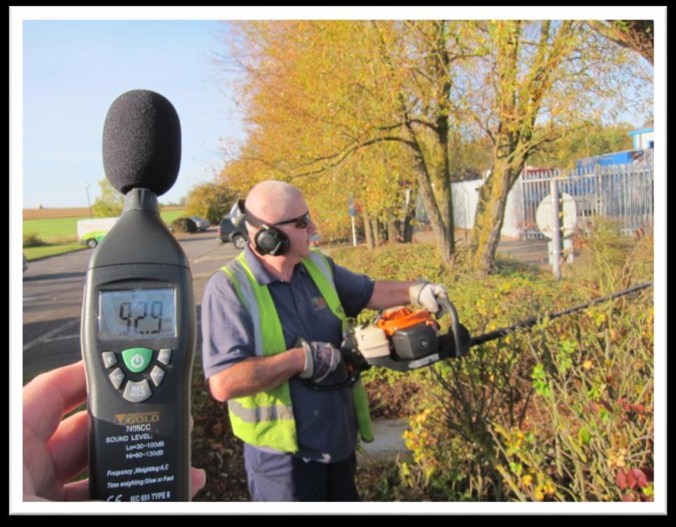 Hearing Damage Monitoring of noise levels is required under the Hearing Protection at Work Regulations Measured from 1m
