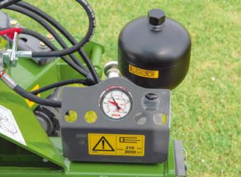 In changing operating conditions, you can reduce the contact pressure at any time from the tractor seat and increase it again to the default pressure, all assisted by the