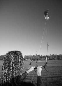 For example, a kite used by a lightweight boarder in light wind will have low line tension and will respond relatively slowly, while the same kite used by a heavyweight boarder in strong wind will