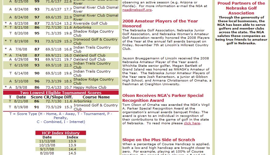 Well, in 2007 the NGA began distribution our all new enewsletter. This newsletter replaced GHIN s erevision that was sent in the past.