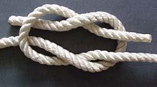 Knots The figure-8 knot, also called a stopper knot, is tied on