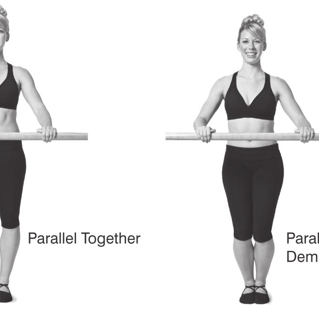 Cues Tailbone long abdominals in and up light touch on barre Inner thighs press into midline Knees over toes Weight over toes lengthen hip flexors Pinky toes to the floor Spread toes like fingers