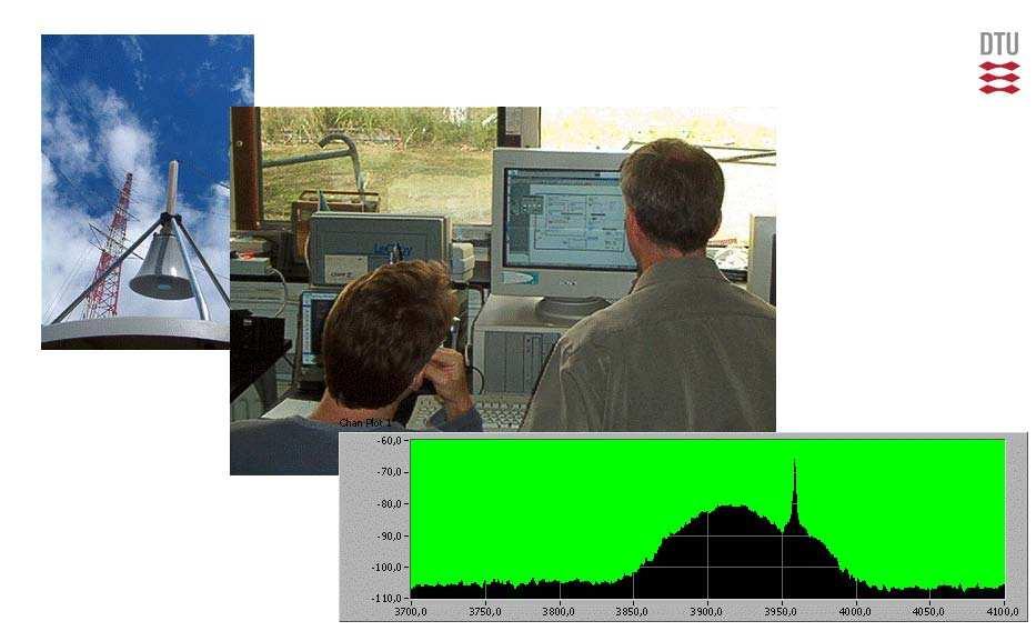 Figure 2: Calibration, laboratory work, and real-time Doppler spectrum obtained at Risø DTU with the experimental bi-static CW sodar Heimdall (Mikkelsen et al., 2007).