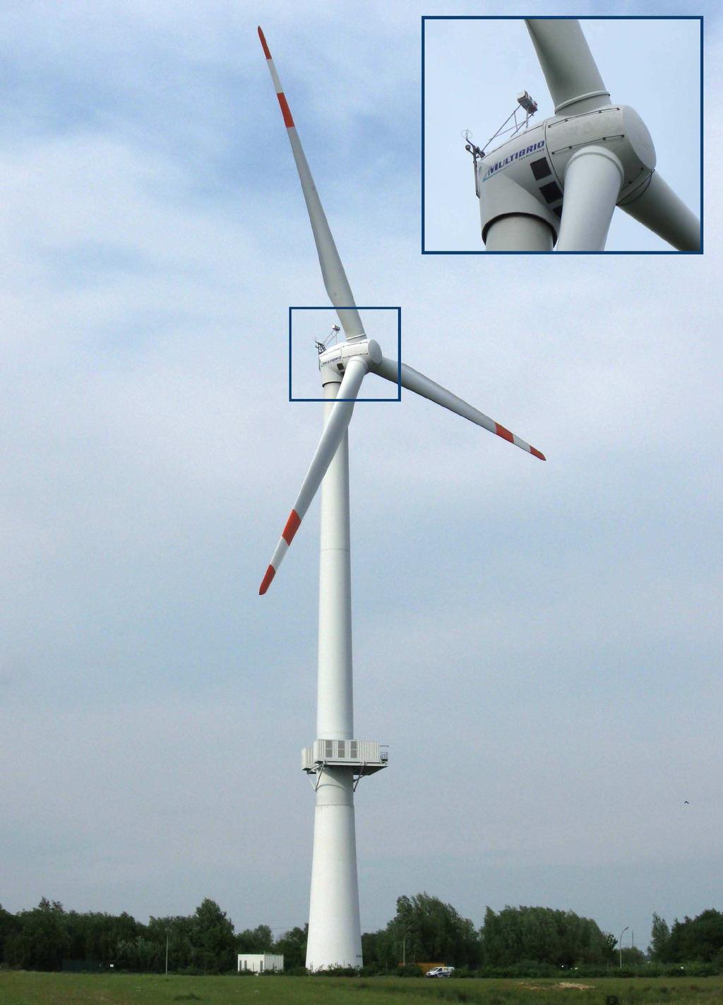 The cut-in wind speed is 4 m s 1, the rated wind speed is 12 m s 1 and the cut-out wind speed 25 m s 1. The M5000 is a pitch-controlled, variable speed wind turbine with a permanent magnet generator.