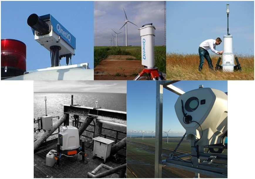 practical deployment issues. Figure 43: Stages of evolution of the ZephIR lidar. The upper left-hand picture (a) shows the lidar head mounted on the nacelle of a Nordex N-90 wind turbine (March 2003).