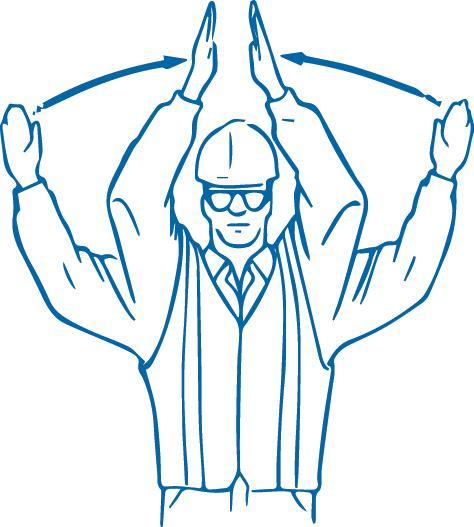 Energy Safety Canada» Workers Guide to Hand Signals For Directing Vehicles 5 TURNS Point one arm to indicate the direction to turn Bend monitoring arm