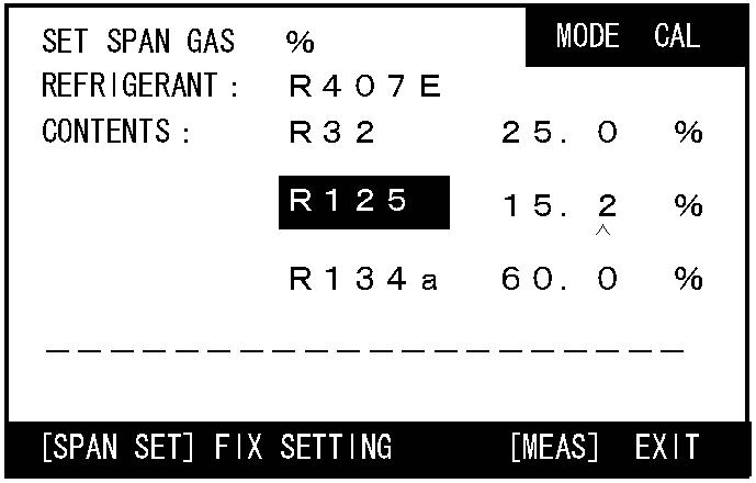 4 Calibration method The screen returns to the calibration gas selection screen. To run the calibration, follow the procedure described in " 4.3 Calibration " (page 17).