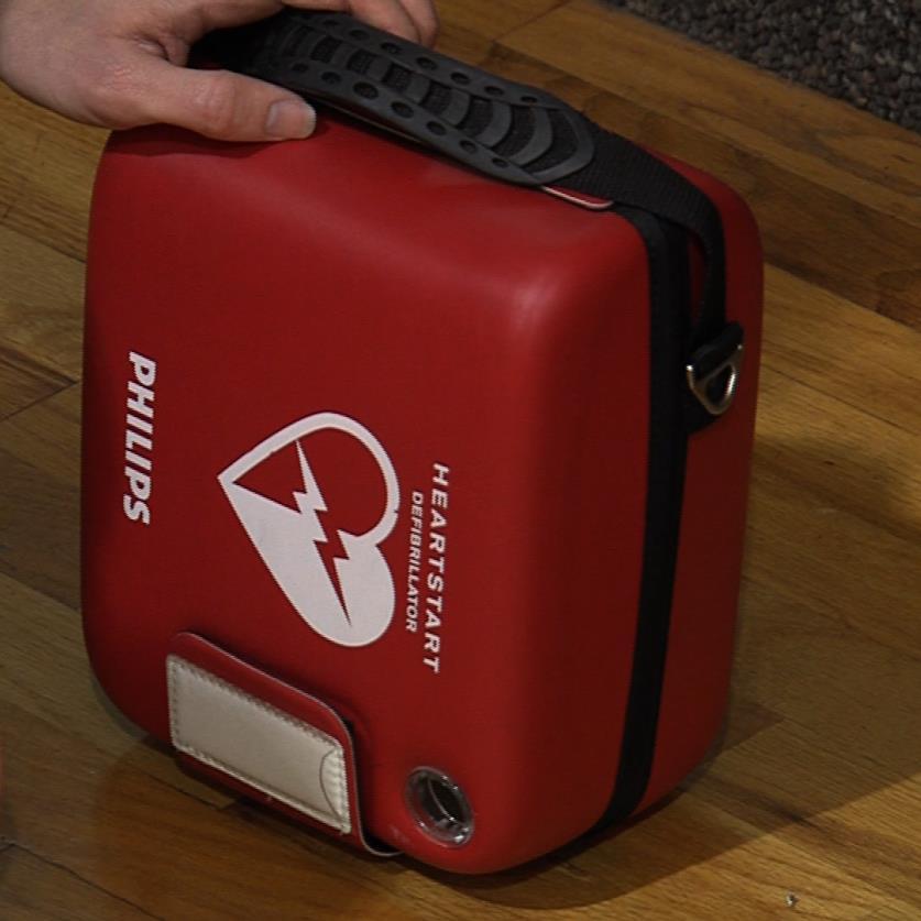 Automated External Defibrillator (AED) An AED is a small, portable device that is simple for a minimally-trained person to use.