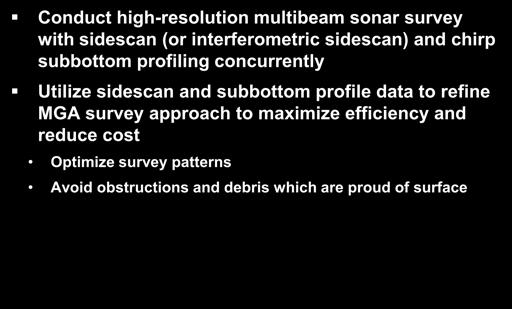Technical Approach Conduct high-resolution multibeam sonar