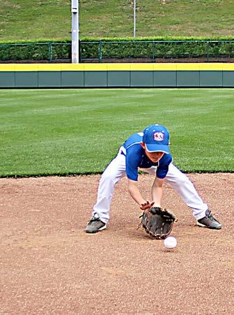 5 Throw to Target Alligator Hands: Players will be in the third step of the five steps of fielding