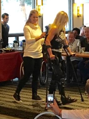 Here are some of the Highlights: The Joint Rotary meeting and banner exchange on Wednesday had a special speaker, Amanda Boxtel, the executive director of Bridging Bionics Foundation.