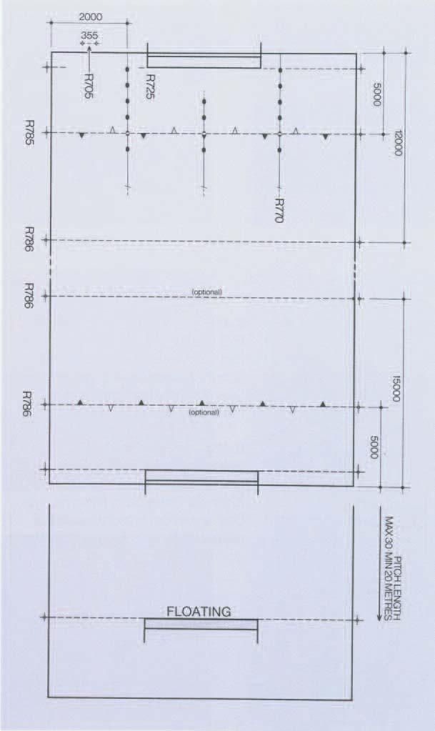 Pool layout Competition Pool Position of equipment: R.705/R.710 Starting Blocks (see page 17.) R.