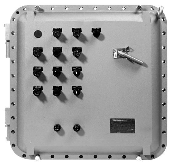 XCE SERIES XCE: Explosionproof Control Enclosures FEATURES 64 standard sizes available Pre-drilled for hinges (hinges optional) Pre-drilled for sub-panel (sub-panel optional) One-piece, NEMA 4