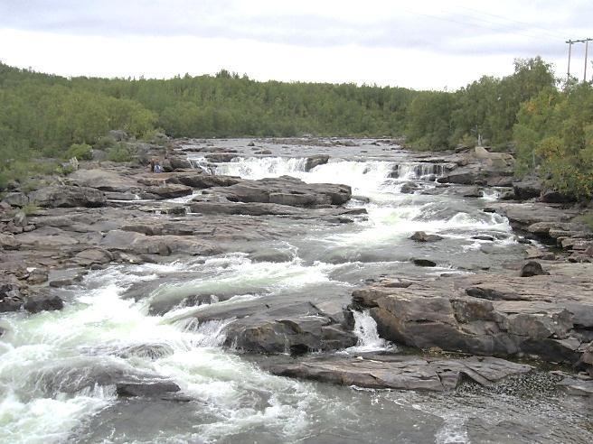 Large fall in the River Neidenelva (Skoltefossen) does not