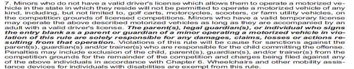 GOLF CARTS AND MOPEDS: In accordance with GR1301.