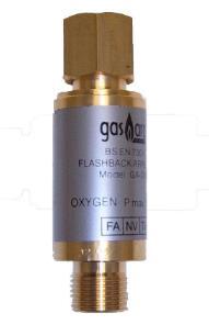 Model GA-D97 series flashback arrestors These flashback arrestors are marked with the date of manufacture shown as the month and year. The example in Figure 5.
