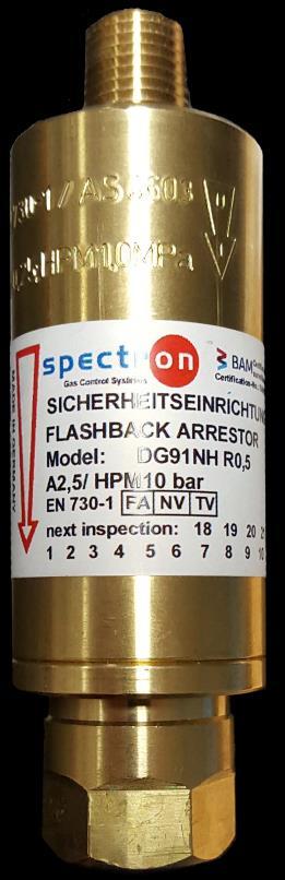 Flashback arrestors Spectron Gas Control Systems flashback arrestors are